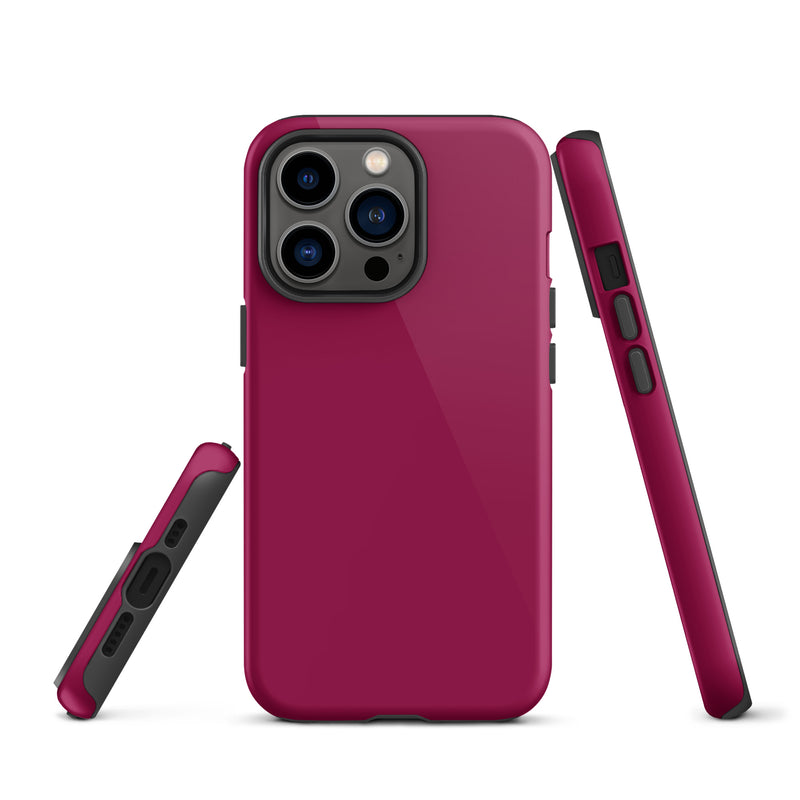 Load image into Gallery viewer, Light Burgundy Red iPhone Case Hardshell 3D Wrap Thermal Plain Color CREATIVETECH