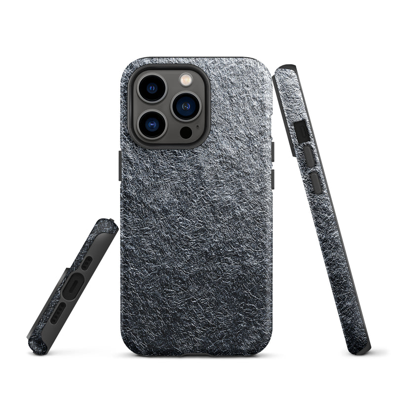 Load image into Gallery viewer, Silver Metal Foil iPhone Case Hardshell 3D Wrap Thermal Plain Color CREATIVETECH