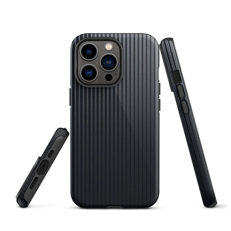 Load image into Gallery viewer, Carbon Fiber Striped iPhone Case Hardshell 3D Wrap Thermal Plain Color CREATIVETECH