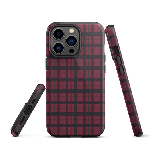 Black Red Burberry iPhone Case Hardshell 3D Wrap Thermal CREATIVETECH