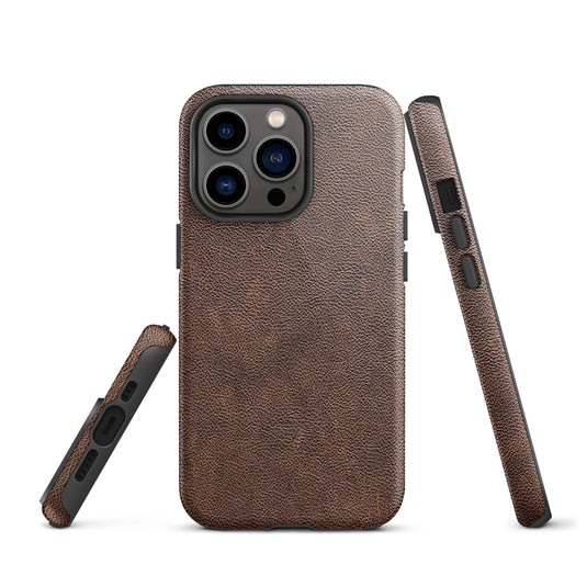 Brown Leather iPhone Case Hardshell 3D Wrap Thermal CREATIVETECH