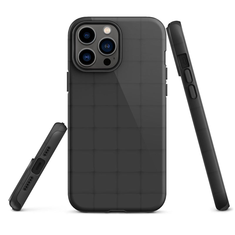 Load image into Gallery viewer, Squishy Black Cubic Colorful iPhone Case Double Layer Impact Resistant Tough 3D Wrap Matte or Glossy Finish CREATIVETECH