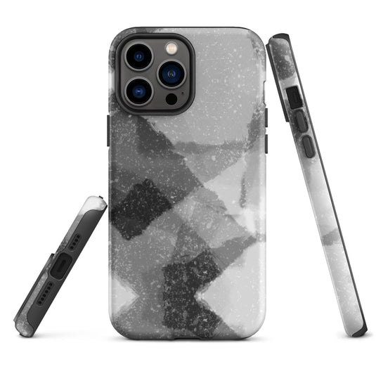 Creative Paint Black White Colorful Hardshell iPhone Case Double Layer Impact Resistant Tough 3D Wrap CREATIVETECH