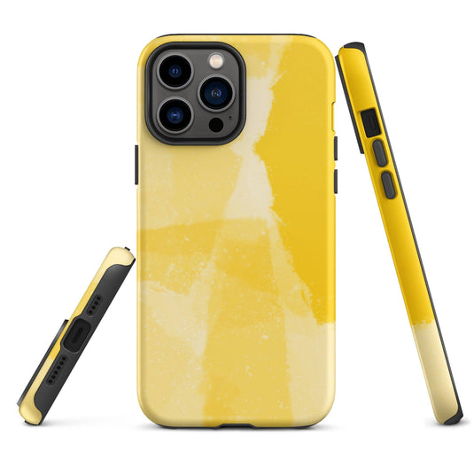 Creative Paint Yellow Colorful Hardshell iPhone Case Double Layer Impact Resistant Tough 3D Wrap CREATIVETECH