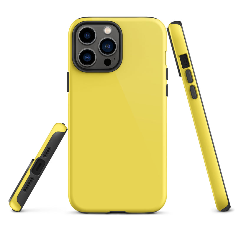 Load image into Gallery viewer, Paris Daisy Yellow iPhone Case Hardshell 3D Wrap Thermal Plain Color CREATIVETECH