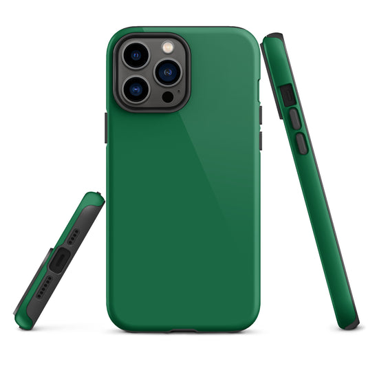 Emerald Green iPhone Case Hardshell 3D Wrap Thermal Plain Color CREATIVETECH