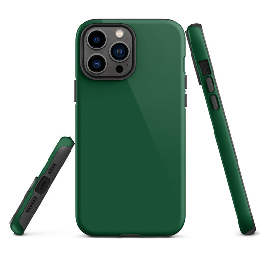 Forest Green iPhone Case Hardshell 3D Wrap Thermal Plain Color CREATIVETECH