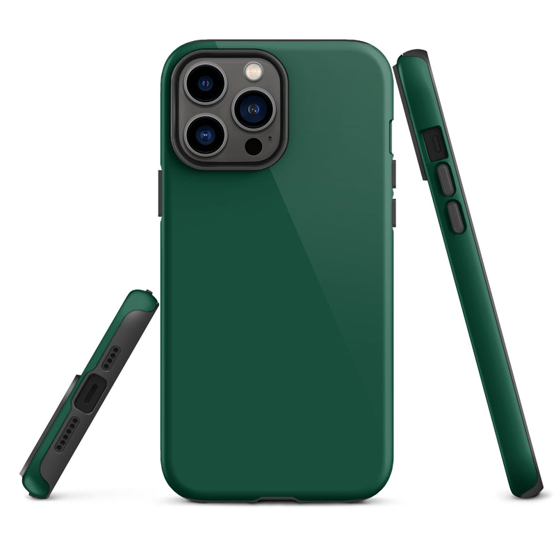 Load image into Gallery viewer, British Racing Green iPhone Case Hardshell 3D Wrap Thermal Plain Color CREATIVETECH