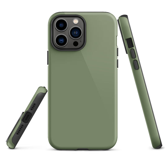 Camouflage Green iPhone Case Hardshell 3D Wrap Thermal Plain Color CREATIVETECH