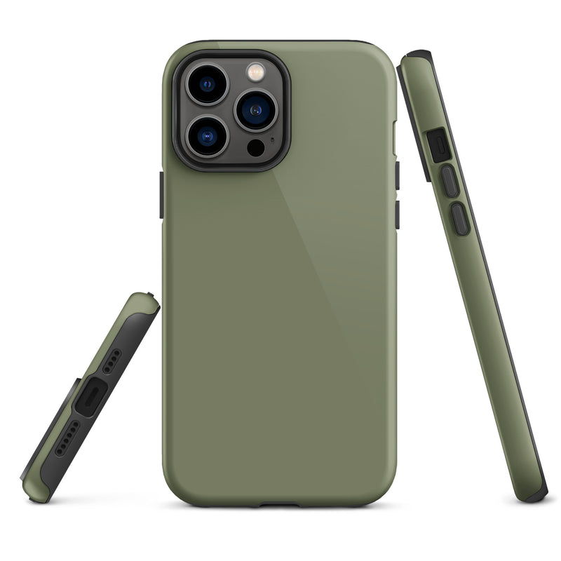 Load image into Gallery viewer, Finch Green iPhone Case Hardshell 3D Wrap Thermal Plain Color CREATIVETECH
