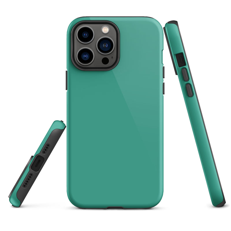 Load image into Gallery viewer, Niagara Green iPhone Case Hardshell 3D Wrap Thermal Plain Color CREATIVETECH
