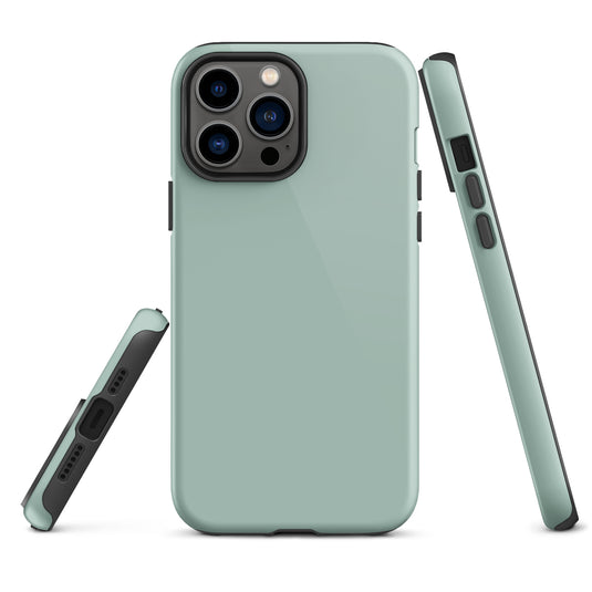 Opal Green Blue iPhone Case Hardshell 3D Wrap Thermal Plain Color CREATIVETECH