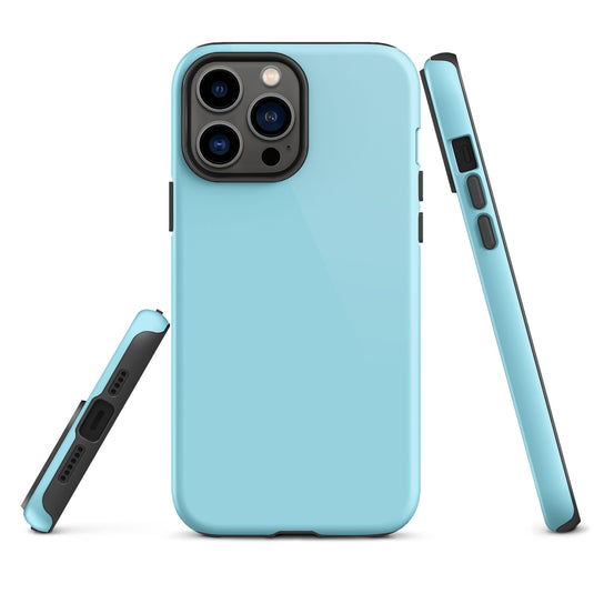 Blizzard Blue iPhone Case Hardshell 3D Wrap Thermal Plain Color CREATIVETECH