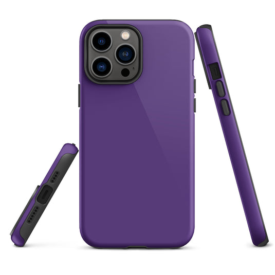 Indigo Purple iPhone Case Hardshell 3D Wrap Thermal Plain Color CREATIVETECH