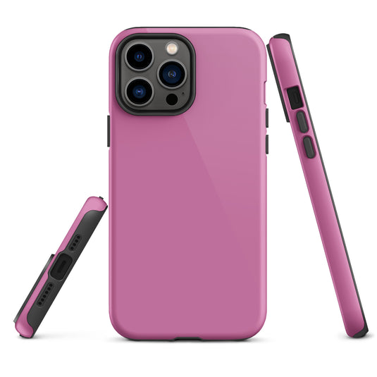 Hopbush Pink iPhone Case Hardshell 3D Wrap Thermal Plain Color CREATIVETECH