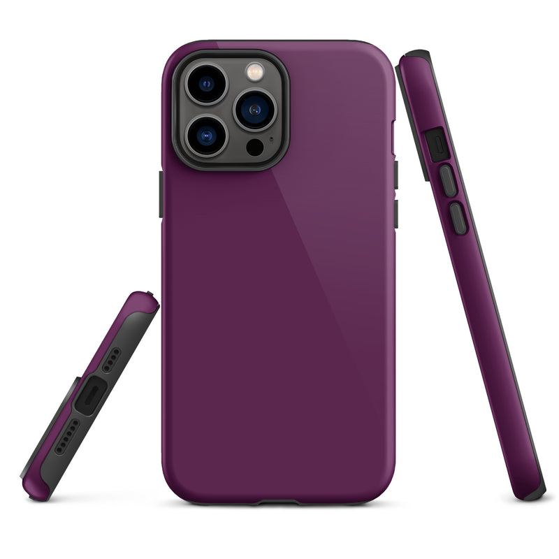 Load image into Gallery viewer, Tyrian Purple iPhone Case Hardshell 3D Wrap Thermal Plain Color CREATIVETECH
