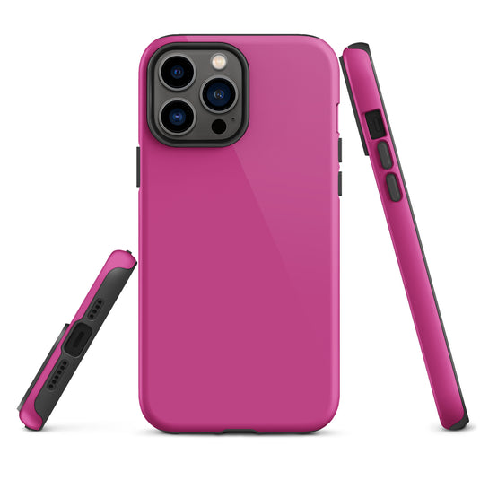 Deep Cerise Pink iPhone Case Hardshell 3D Wrap Thermal Plain Color CREATIVETECH