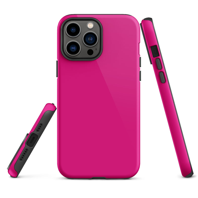 Load image into Gallery viewer, Medium Violet Red iPhone Case Hardshell 3D Wrap Thermal Plain Color CREATIVETECH