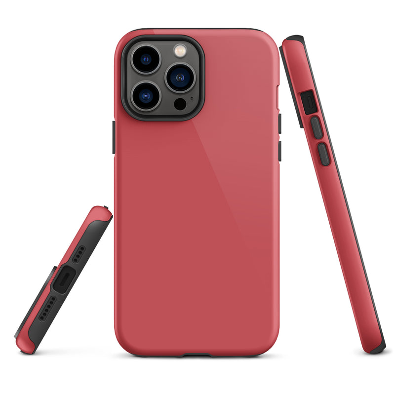 Load image into Gallery viewer, Light Mandy Red iPhone Case Hardshell 3D Wrap Thermal Plain Color CREATIVETECH
