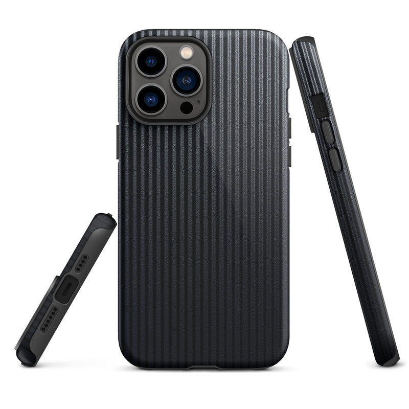 Load image into Gallery viewer, Carbon Fiber Striped iPhone Case Hardshell 3D Wrap Thermal Plain Color CREATIVETECH