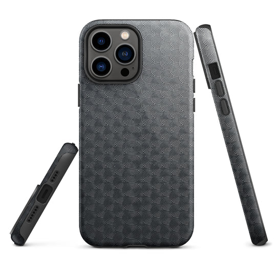 Carved Metal Dark iPhone Case Hardshell 3D Wrap Thermal Plain Color CREATIVETECH