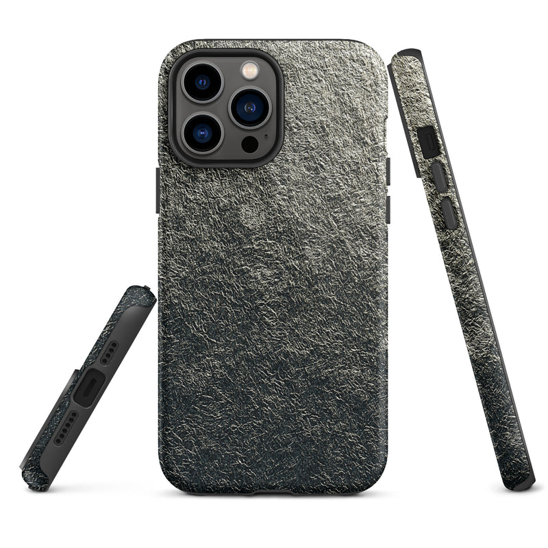 Load image into Gallery viewer, Old Golden Foil Metal iPhone Case Hardshell 3D Wrap Thermal Plain Color CREATIVETECH