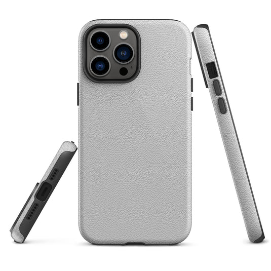 White Leather iPhone Case Hardshell 3D Wrap Thermal CREATIVETECH