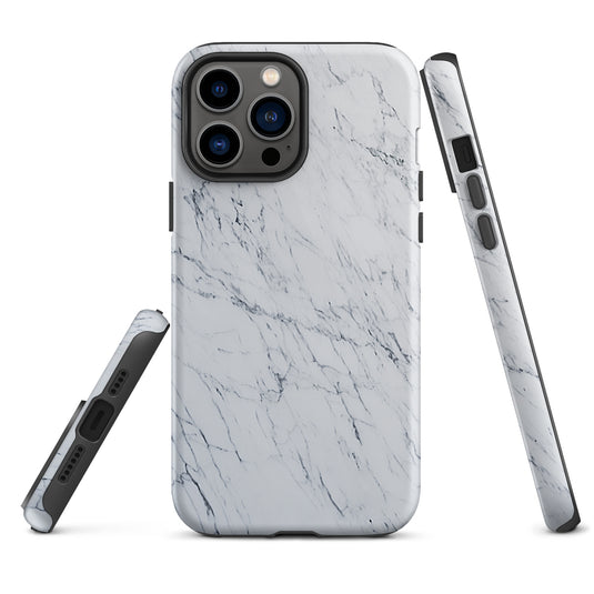 White Marble Stone iPhone Case Hardshell 3D Wrap Thermal CREATIVETECH