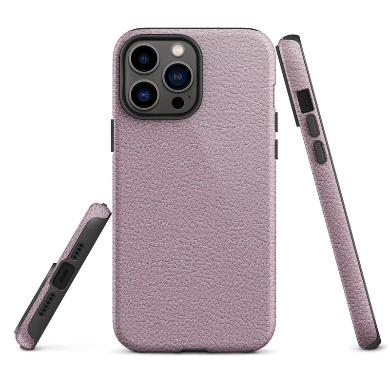 Load image into Gallery viewer, Ash Pink Leather iPhone Case Hardshell 3D Wrap Thermal CREATIVETECH