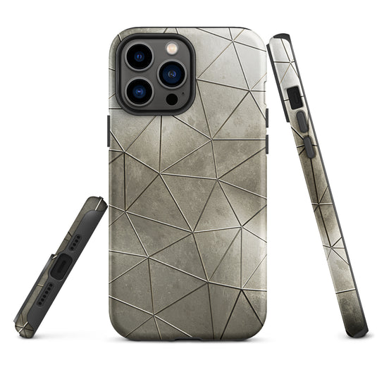 Polygon Aged Gold iPhone Case Hardshell 3D Wrap Thermal CREATIVETECH