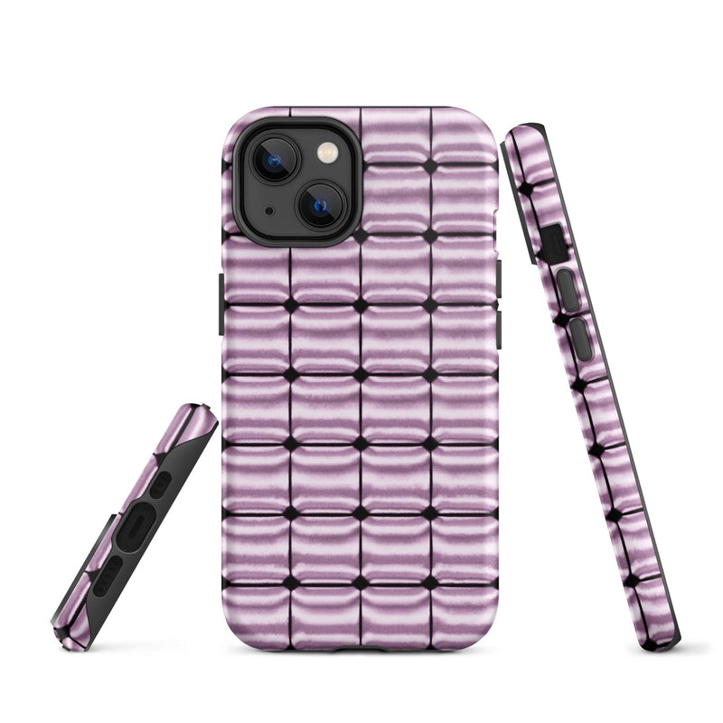 Load image into Gallery viewer, Rose Gold Metal Cubic Colorful iPhone Case Double Layer Impact Resistant Tough 3D Wrap Matte or Glossy Finish CREATIVETECH