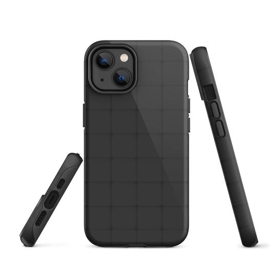 Squishy Black Cubic Colorful iPhone Case Double Layer Impact Resistant Tough 3D Wrap Matte or Glossy Finish CREATIVETECH