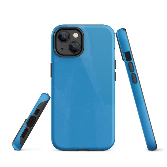 Creative Paint Colorful Hardshell Blue iPhone Case Double Layer Impact Resistant Tough 3D Wrap CREATIVETECH