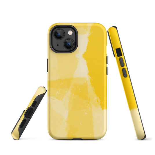 Creative Paint Yellow Colorful Hardshell iPhone Case Double Layer Impact Resistant Tough 3D Wrap CREATIVETECH