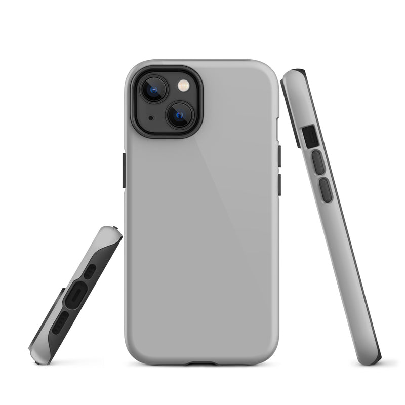 Load image into Gallery viewer, Silver Grey iPhone Case Hardshell 3D Wrap Thermal Plain Color CREATIVETECH
