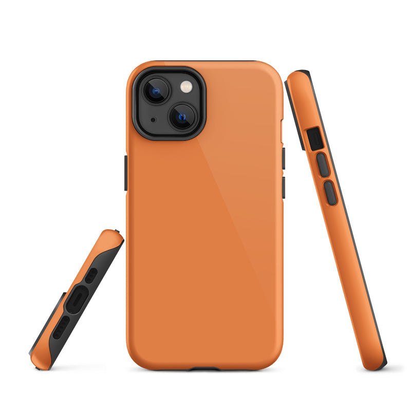 Load image into Gallery viewer, Flamenco Orange iPhone Case Hardshell 3D Wrap Thermal Plain Color CREATIVETECH
