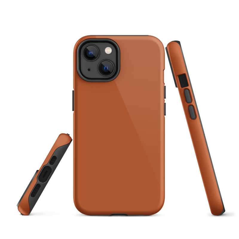 Load image into Gallery viewer, Tenne Orange iPhone Case Hardshell 3D Wrap Thermal Plain Color CREATIVETECH