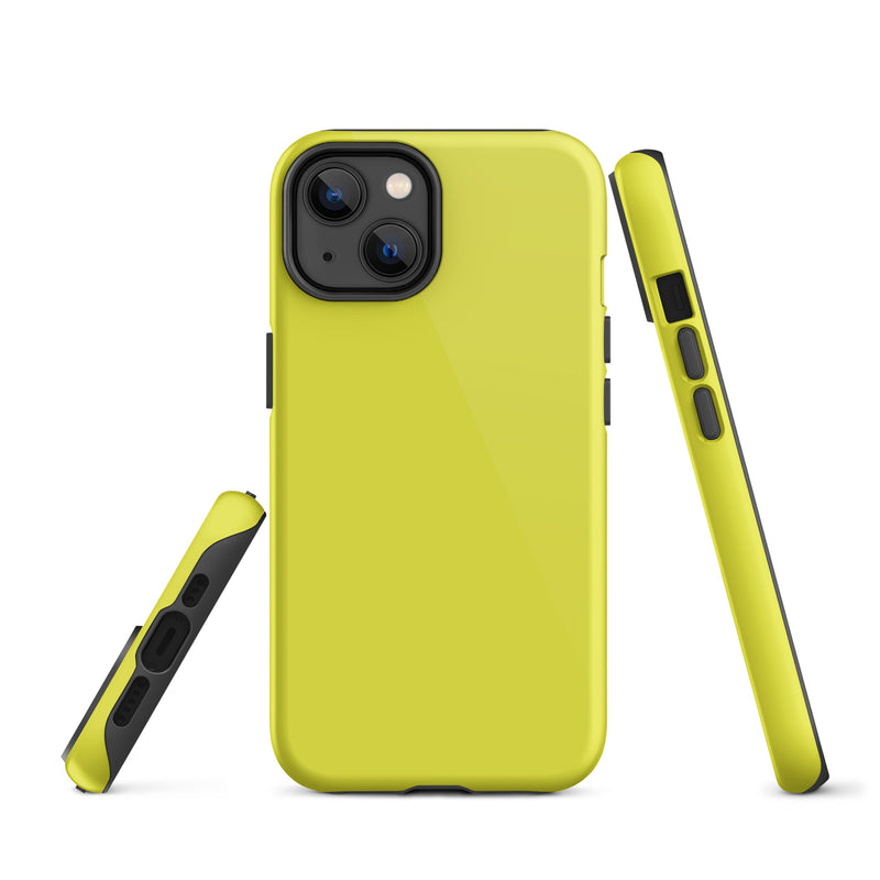 Load image into Gallery viewer, Starship Yellow iPhone Case Hardshell 3D Wrap Thermal Plain Color CREATIVETECH
