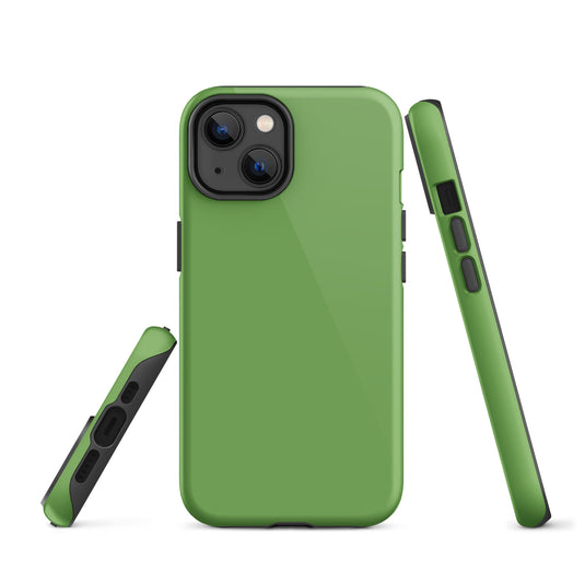 Green iPhone Case Hardshell 3D Wrap Thermal Plain Color CREATIVETECH