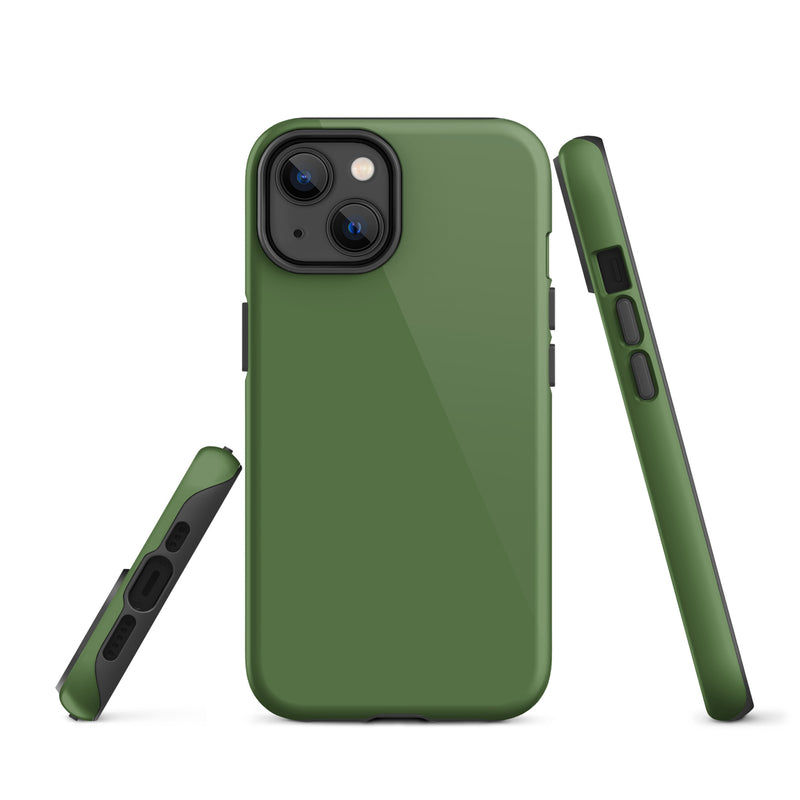Load image into Gallery viewer, Fern Green iPhone Case Hardshell 3D Wrap Thermal Plain Color CREATIVETECH