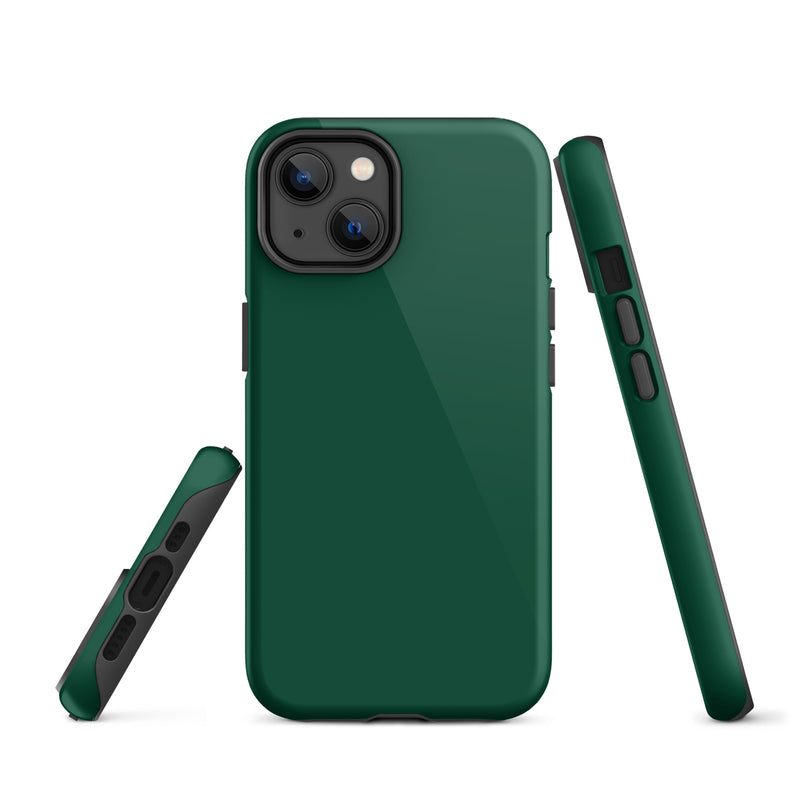 Load image into Gallery viewer, British Racing Green iPhone Case Hardshell 3D Wrap Thermal Plain Color CREATIVETECH