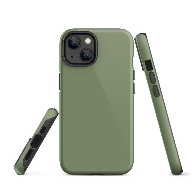 Load image into Gallery viewer, Camouflage Green iPhone Case Hardshell 3D Wrap Thermal Plain Color CREATIVETECH