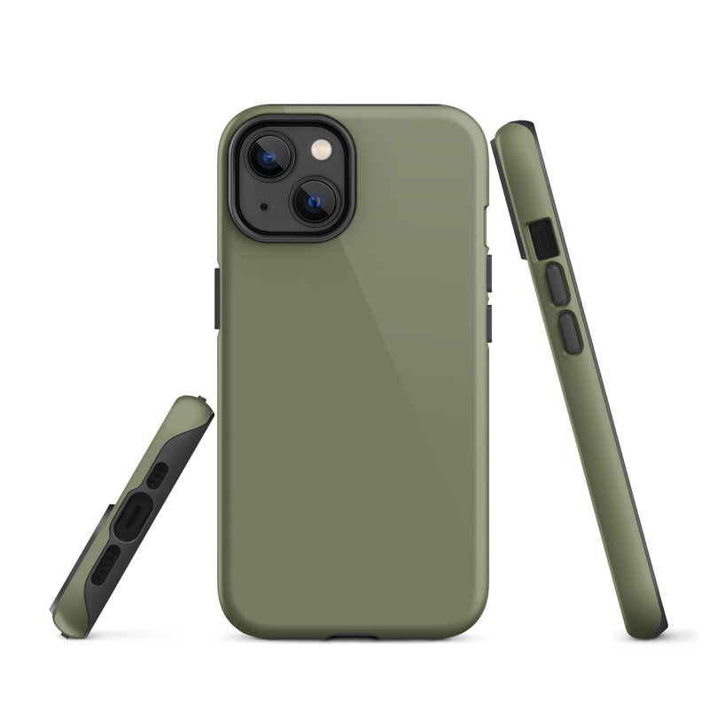 Load image into Gallery viewer, Finch Green iPhone Case Hardshell 3D Wrap Thermal Plain Color CREATIVETECH
