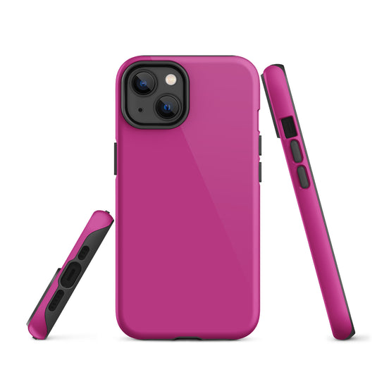 Medium Red Violet iPhone Case Hardshell 3D Wrap Thermal Plain Color CREATIVETECH