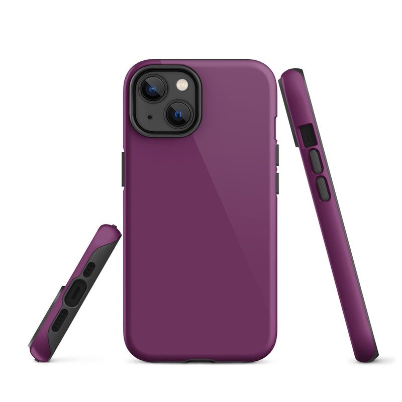 Load image into Gallery viewer, Palatinate Purple iPhone Case Hardshell 3D Wrap Thermal Plain Color CREATIVETECH
