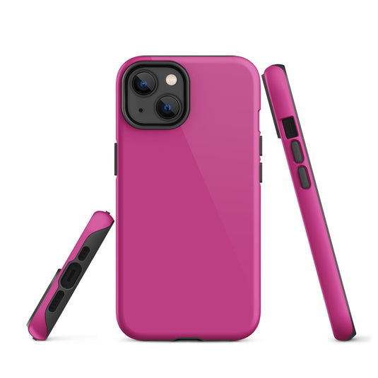 Deep Cerise Pink iPhone Case Hardshell 3D Wrap Thermal Plain Color CREATIVETECH