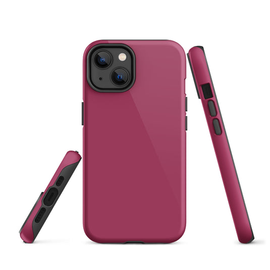 Lipstick Red iPhone Case Hardshell 3D Wrap Thermal Plain Color CREATIVETECH