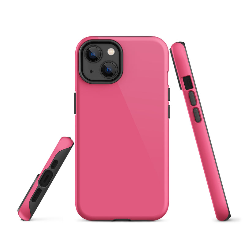 Load image into Gallery viewer, Brink Pink iPhone Case Hardshell 3D Wrap Thermal Plain Color CREATIVETECH
