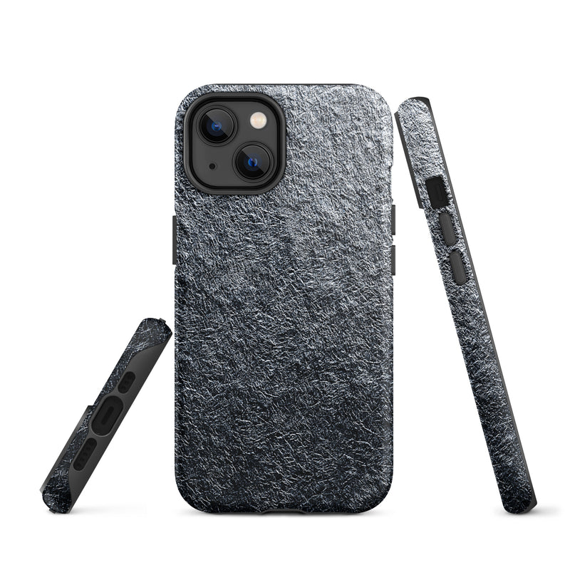 Load image into Gallery viewer, Silver Metal Foil iPhone Case Hardshell 3D Wrap Thermal Plain Color CREATIVETECH