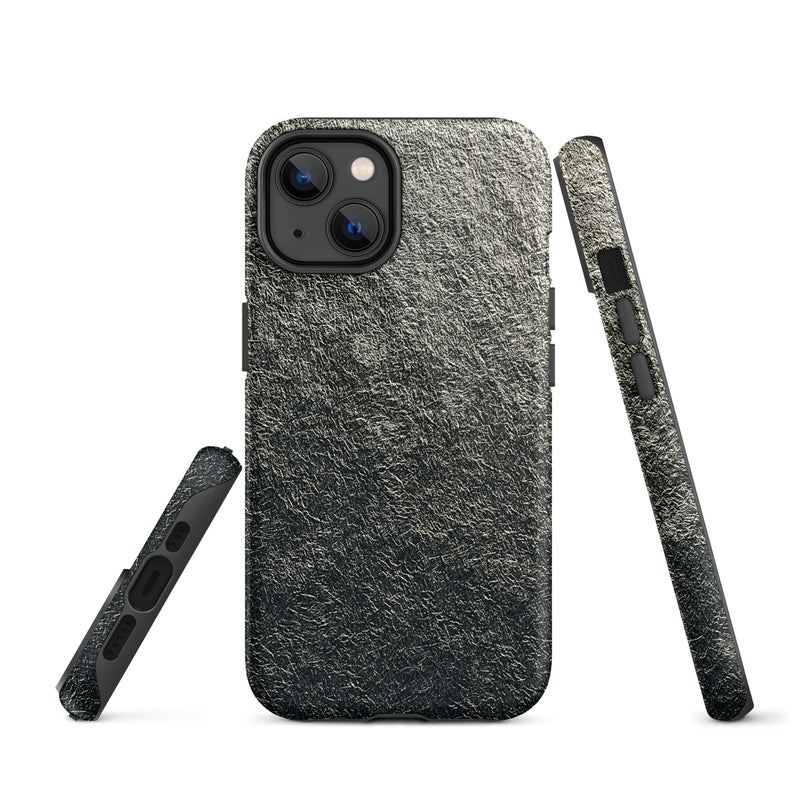 Load image into Gallery viewer, Old Golden Foil Metal iPhone Case Hardshell 3D Wrap Thermal Plain Color CREATIVETECH